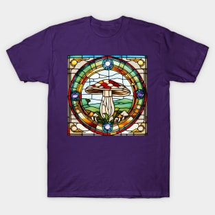 Canopy Mushroom Stained Glass T-Shirt